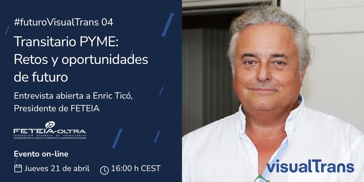Visual Trans organiza un encuentro digital con Enric Ticó, presidente de FETEIA-OLTRA