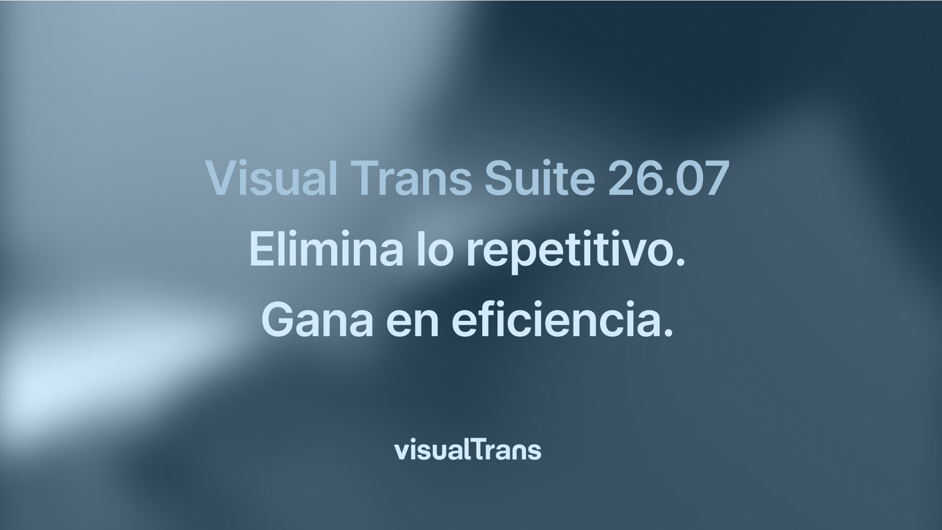 Nueva versión 26.07 de Visual Trans Suite ya disponible